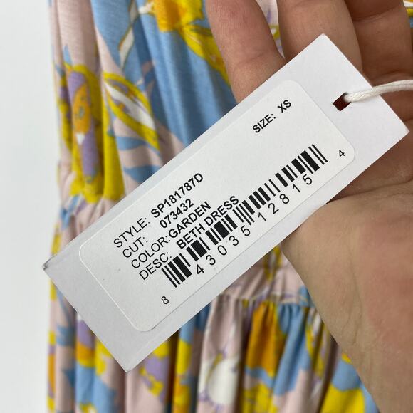 Rachel Pally Women's Size XS Multicolored Beth Dress Halter Garden Floral NEW - Picture 4 of 7